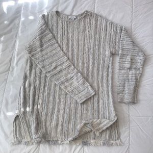 Gorgeous J. Jill tunic sweater! Sand with gray woven.